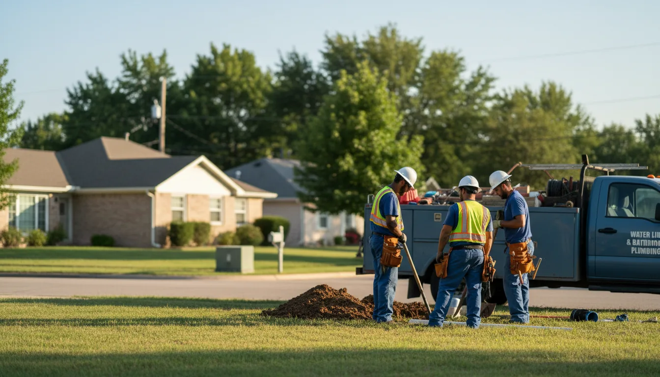 Residential water line and bathroom plumbing service in Grundy Center, IA
